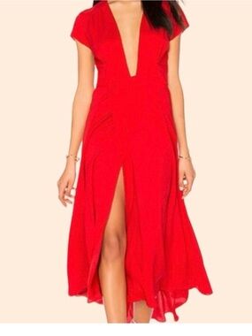 Two Arrows Red Wrap-Style Dress